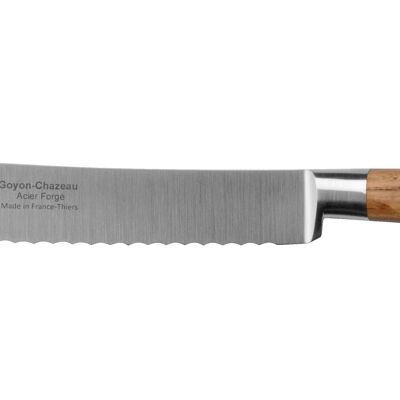 Couteau à pain 23cm Tradichef, bois de chêne