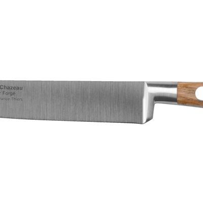 Couteau tranchelard 20cm Tradichef, bois de chêne