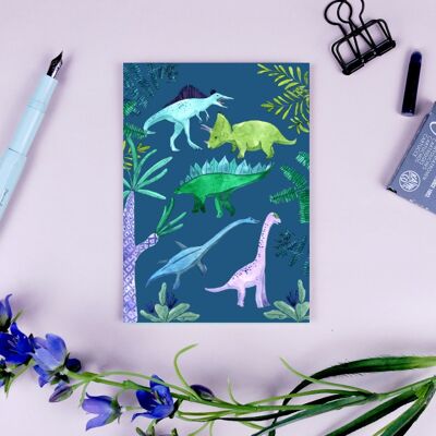 Dinosaures carte postale