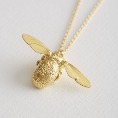 Bumblebee Necklace - Gold plate