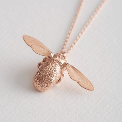 Bumblebee Necklace - Rose Gold Plate