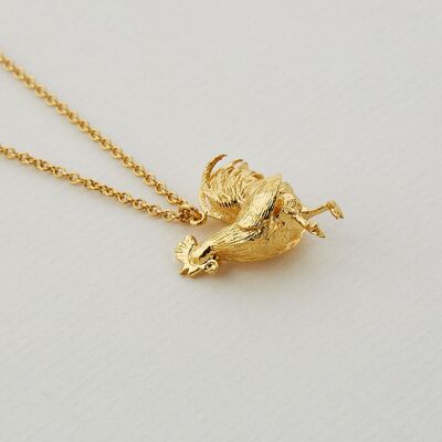Rooster Necklace - Gold plate
