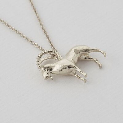 Mountain Goat Necklace - Silver
