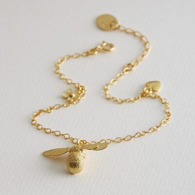 Baby Bee Bracelet - Gold plate