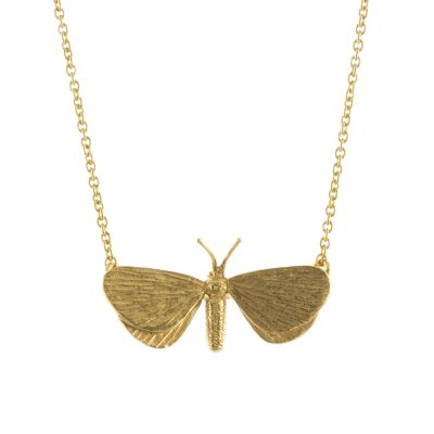 Drab Looper Moth Necklace - Gold plate