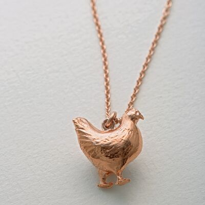 Fat Hen Necklace - Rose Gold Plate