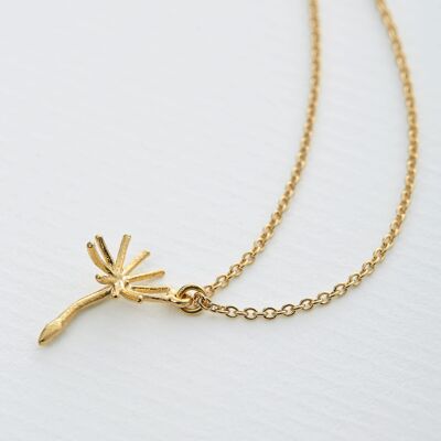 Dandelion Fluff Necklace - Gold plate