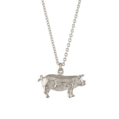 Suffolk Pig Necklace - Silver