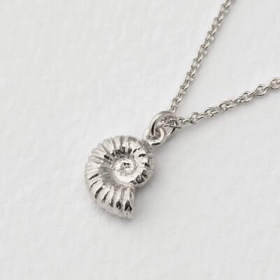Ammonite Necklace - Silver