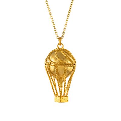 Hot Air Balloon Necklace - Gold plate