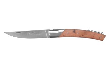 Couteau de poche Le Thiers Pirou, 12cm, tire-bouchon, Cade (genévrier) 1