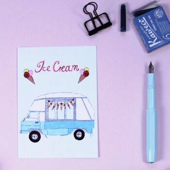 Camion de crème glacée de carte postale 2