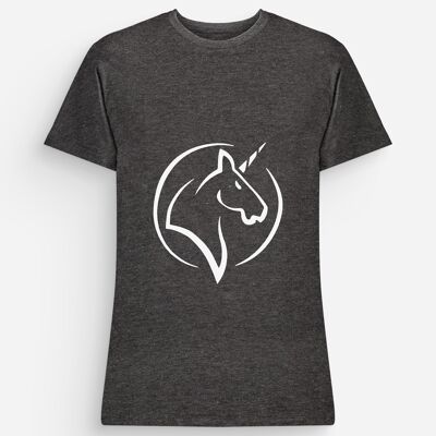 Unicorn T-shirt Men Anthracite Gray White
