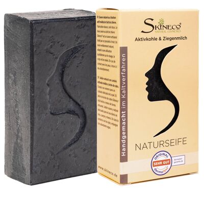 Goat milk soap with medicinal activated charcoal