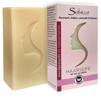 Hair soap with rosemary, sage, lavender & castor oil