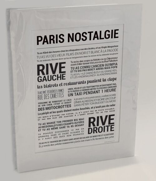 Affiche "Paris nostalgie"