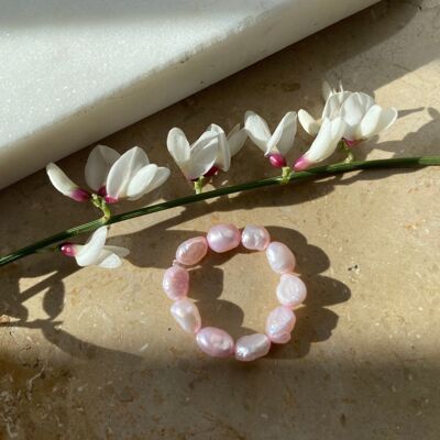 Freshwater Pearl Ring Classic Pink