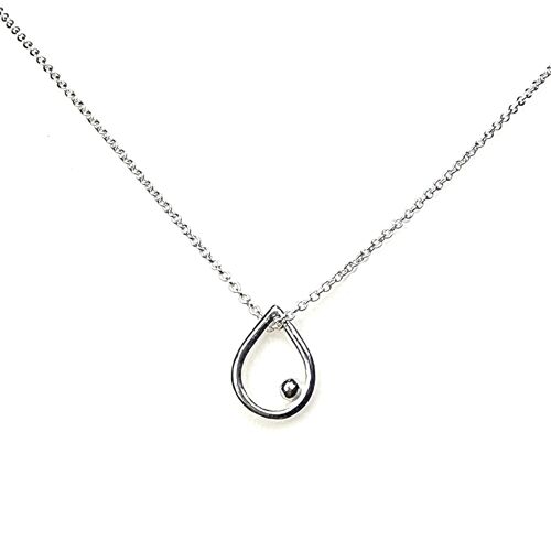 Silver Iris pendant necklace - small
