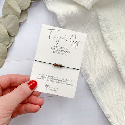 Tigerauge - Miniatur-Wunscharmband