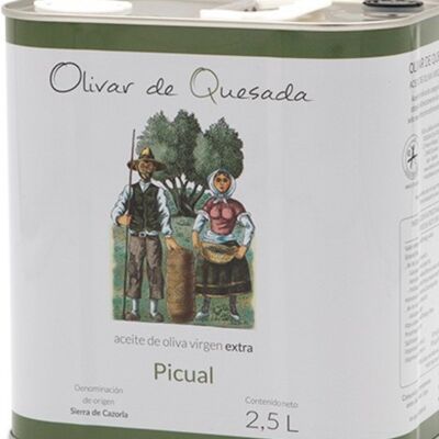 EXTRA VIRGIN OLIVE OIL PREMIUM PICUAL 2.5 LT CAN