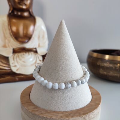 Bracelet Howlite 6mm pierres naturelles