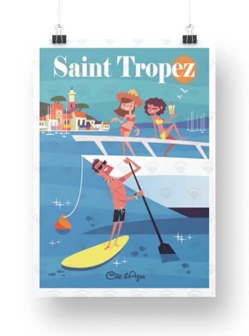 Saint Tropez - 2 femmes 1 homme bateau