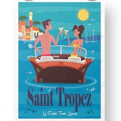 Saint Tropez - couple bateau