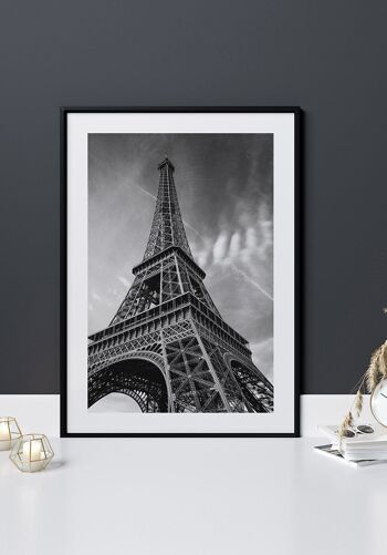 Affiche photographie noir et blanc Tour Eiffel - 21 x 30 cm 4