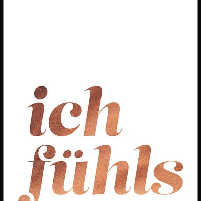 Ich fühls' Typografie Poster - 21 x 30 cm - Rosé