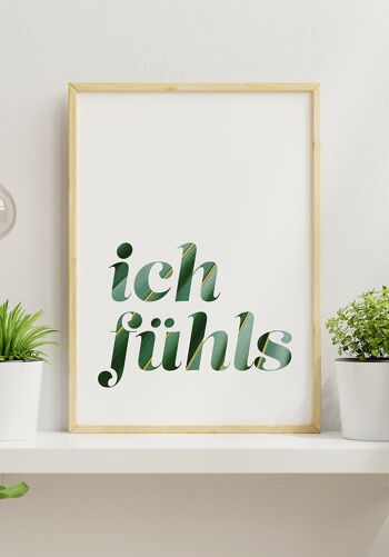 Affiche I feel typography - 30 x 40 cm - rose 3