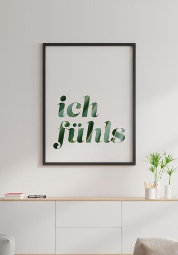 Affiche I feel typography - 30 x 40 cm - rose 4