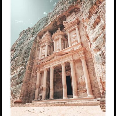 Affiche de photographie des ruines de Petra - 21 x 30 cm