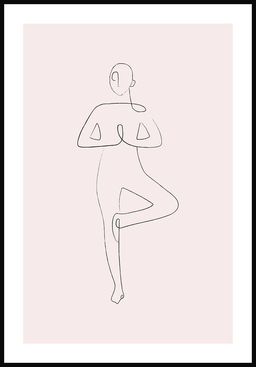 Woman Doing Exercise In Yoga Pose. Line Drawing. Healthy Life Concept  -Vector Illustration Royalty Free SVG, Cliparts, Vectors, and Stock  Illustration. Image 179576333.