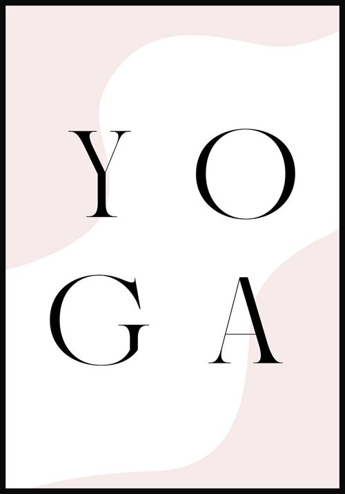Yoga' Schriftzug Poster - 21 x 30 cm
