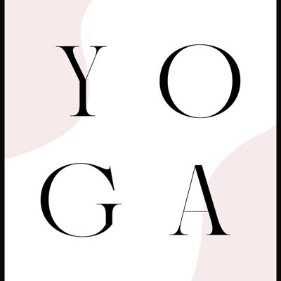 Yoga' Schriftzug Poster - 21 x 30 cm