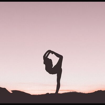 Poster postura yoga ballerino - 21 x 30 cm