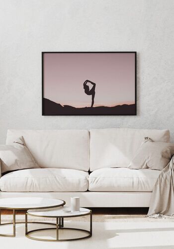 Affiche Posture Yoga Danseuse - 30 x 40 cm 2