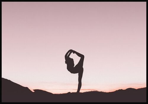 Tänzer Yoga Haltung Poster - 40 x 50 cm