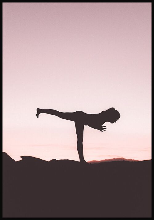Krieger III Yoga Haltung Poster - 21 x 30 cm