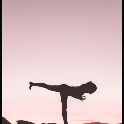 Krieger III Yoga Haltung Poster - 21 x 30 cm