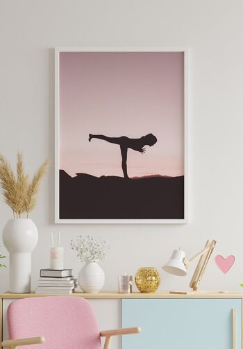 Affiche Posture Yoga Guerrier III - 21 x 30 cm 6
