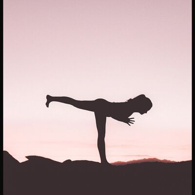 Warrior III Yoga Posture Poster - 30 x 40 cm