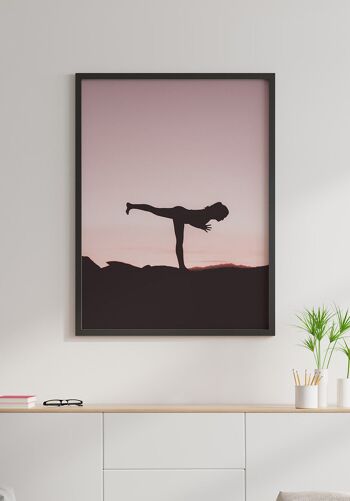 Affiche Posture Yoga Guerrier III - 30 x 40 cm 5