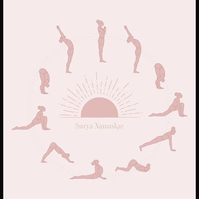 Sonnengruß Yoga Poster - 40 x 50 cm