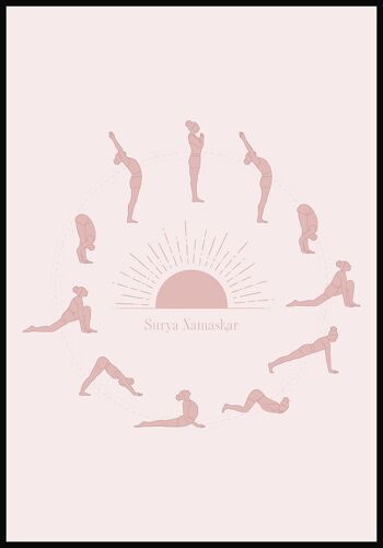 Affiche Yoga Salutation au Soleil - 50 x 70 cm 1