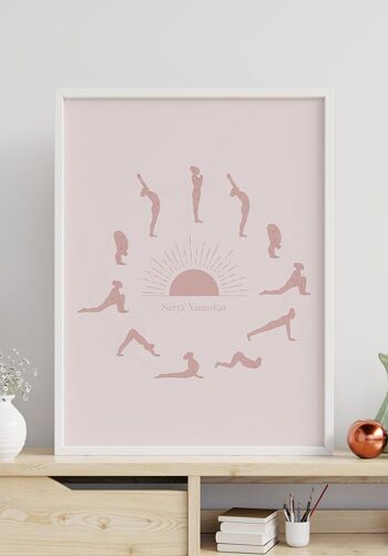 Affiche Yoga Salutation au Soleil - 50 x 70 cm 5