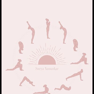 Sonnengruß Yoga Poster - 70 x 100 cm