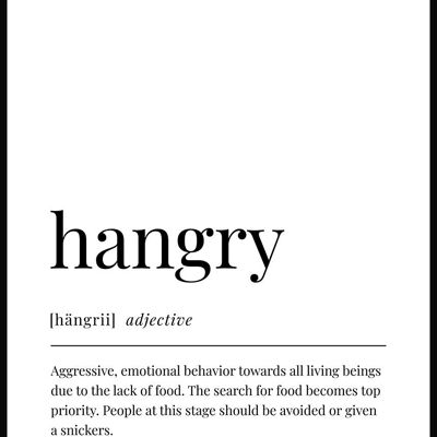 Hangry Poster - 40 x 50 cm