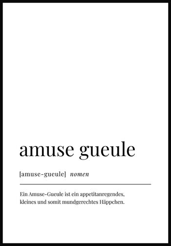 Affiche Amuse Gueule - 21x30cm 1