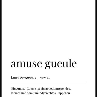 Affiche Amuse Gueule - 40x50cm